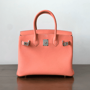 Hermes Birkin Gold Buckle Handbag - Lobster Pink 40906 | Sandra Bags