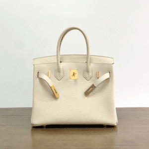 Hermes Birkin Gold Buckle Handbag - Milkshake White 20715 | Sandra Bags