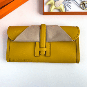 Hermes Jige Elan Clutch – Amber 39332 | Sandra Bags