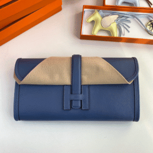 Hermes Jige Elan Clutch – Bright Blue 33452 | Sandra Bags