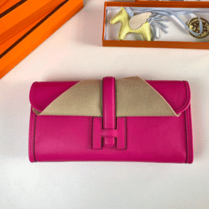 Hermes Jige Elan Clutch – Pink 46811 | Sandra Bags