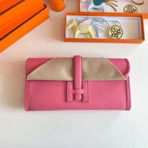 Hermes Jige Elan Clutch – Lipstick Powder 99269 | Sandra Bags