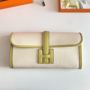 Hermes Jige Elan Clutch – Cream White 71751 | Sandra Bags