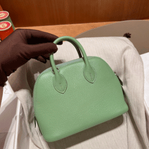 Hermes Mini Bolide Cute Little Shell Bag - Avocado Green 19844 | Sandra Bags