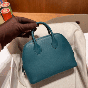Hermes Mini Bolide Cute Little Shell Bag - Bosphorus Green Vert Bosphore 97898 | Sandra Bags