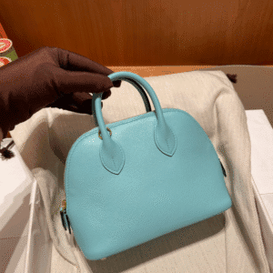 Hermes Mini Bolide Cute Little Shell Bag - Macaron Blue Blue Atoll 25661 | Sandra Bags