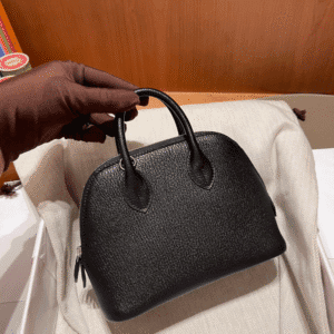 Hermes Mini Bolide Cute Little Shell Bag - Black Noir 16536 | Sandra Bags