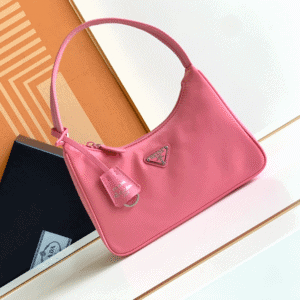 Prada Hobo Kendou's Shoulder Bags - Dark Pink 91500 | Sandra Bags