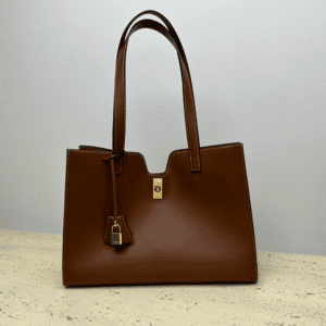 Celine Cabas 16 Smooth Cow Leather Handbag - Brown 98849 | Sandra Bags