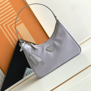 Prada Hobo Kendou's Shoulder Bags - Metal Gray 92886 | Sandra Bags