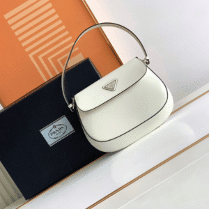 Prada Small Armpit Bag - Flip white + Black 87198 | Sandra Bags