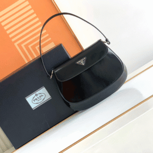 Prada Small Armpit Bag - Flip Black 92287 | Sandra Bags