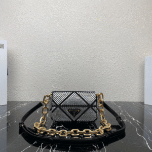 Prada New Crystal Bag - Silver 50193 | Sandra Bags