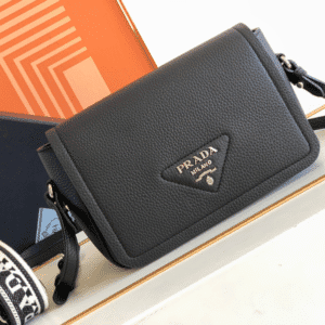 Prada Double Shoulder Strap Handbag - Black 70135 | Sandra Bags