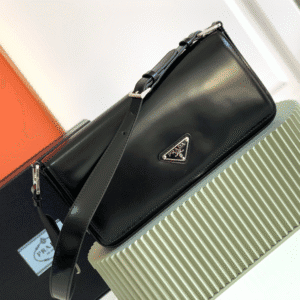 Prada Flip-Top Shoulder Bag - Black 27041 | Sandra Bags