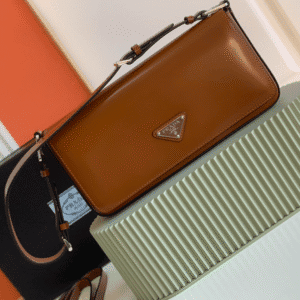 Prada Flip-Top Shoulder Bag - Brown 29415 | Sandra Bags