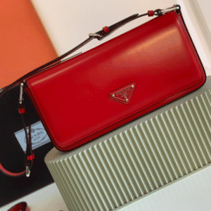 Prada Flip-Top Shoulder Bag - Red 55950 | Sandra Bags