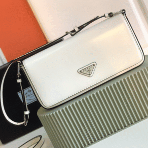Prada Flip-Top Shoulder Bag - White 91508 | Sandra Bags