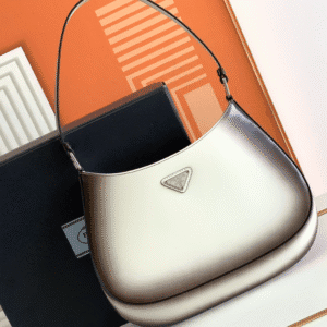 Prada Two-Color Women's Armpit Bag - White 14479 | Sandra Bags