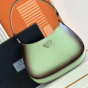 Prada Two-Color Women's Armpit Bag - Green 44126 | Sandra Bags