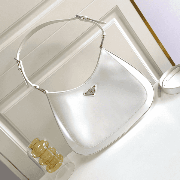 Prada Large Medieval Armpit Bag - White 73693 | Sandra Bags