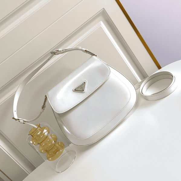 Prada Large Flap Armpit Bag - White 49870 | Sandra Bags