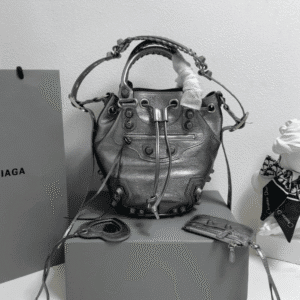 Balenciaga Le Cagole Large Bucket Bag - Gray 12924 | Sandra Bags