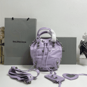 Balenciaga Le Cagole Large Bucket Bag - Purple 74254 | Sandra Bags