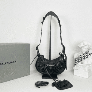 Balenciaga Le Cagole Half-Moon Large Armpit Dumpling Bag - Black 18186 | Sandra Bags