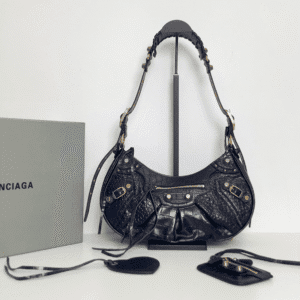Balenciaga Le Cagole Half-Moon Large Armpit Dumpling Bag - Black 40072 | Sandra Bags