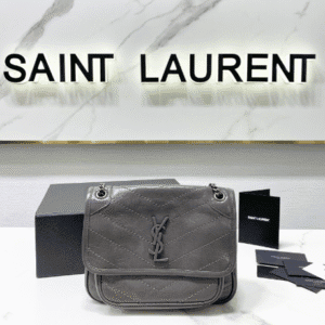 YSL Saint Laurent's Niki's Small Handbag - Dark Gray 14415 | Sandra Bags