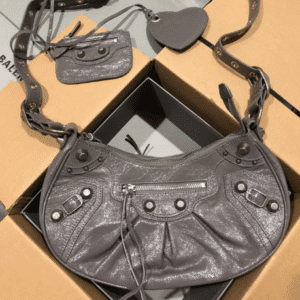 Balenciaga Le Cagole Half-Moon Large Armpit Dumpling Bag - Gray 59231 | Sandra Bags