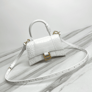 Balenciaga Hourglass Small Bag (Golden Buckle) - White 55146 | Sandra Bags