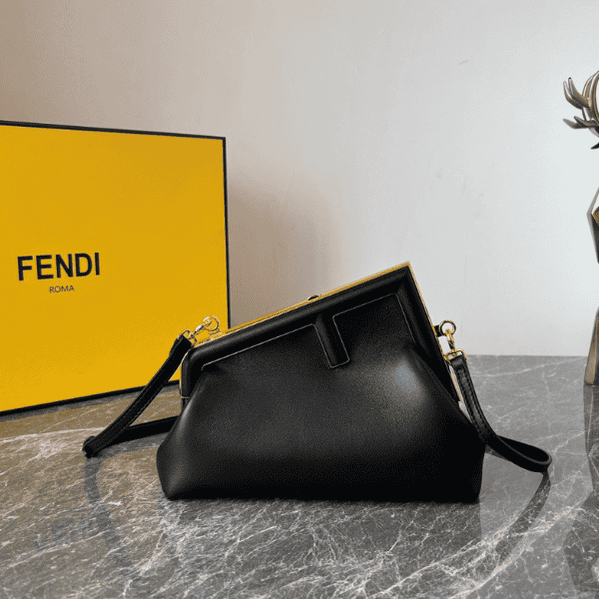 Fendi First Small Handbag β Black 74769 | Sandra Bags