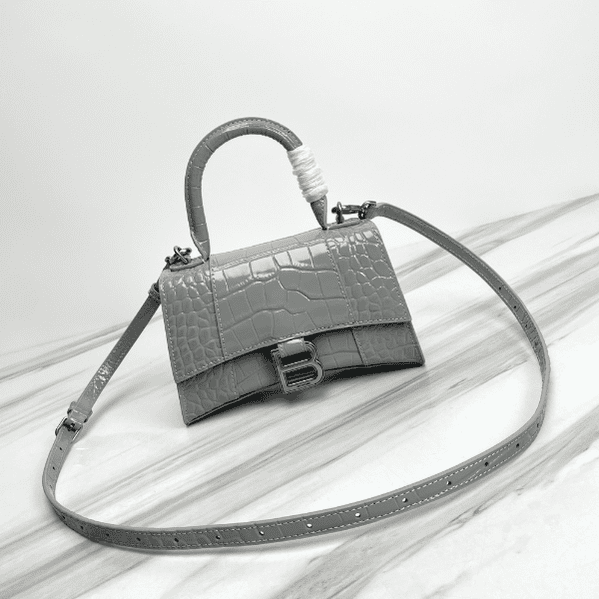 Balenciaga Hourglass Small Bag (Silver Buckle) - Gray 42705 | Sandra Bags