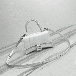 Balenciaga Hourglass Small Bag (White Buckle) - White 64446 | Sandra Bags