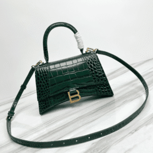 Balenciaga Hourglass Crocodile Sand bag (Golden Buckle) - Green 16369 | Sandra Bags