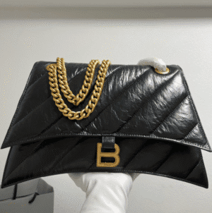 Balenciaga Medium Crush Chain Bag - Black/Gold 49456 | Sandra Bags