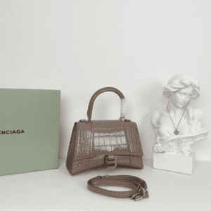 Balenciaga Crocodile Small Hourglass Bag - Metal Gray 92763 | Sandra Bags