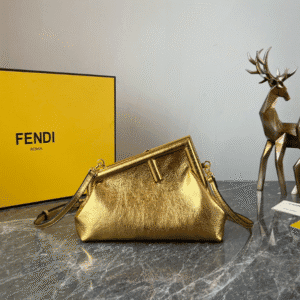 Fendi First Small Handbag - Golden 83107 | Sandra Bags