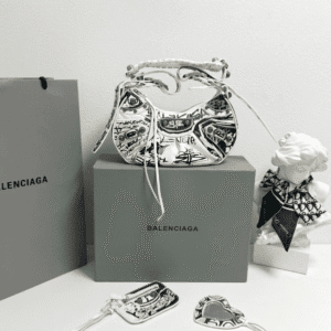 Balenciaga Half-Moon XSmall Armpit Dumpling Bag - White 18605 | Sandra Bags