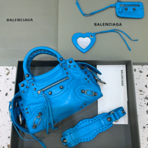 Balenciaga Neo Cagole Motorcycle Bag - Blue 61411 | Sandra Bags