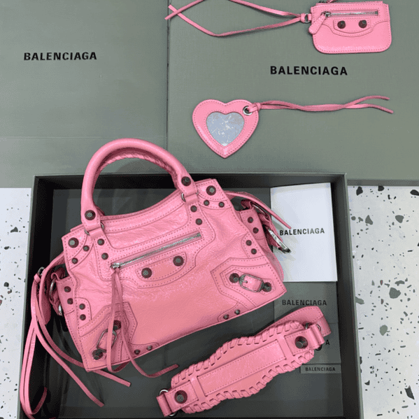 Balenciaga Neo Cagole Motorcycle Bag - Pink 96140 | Sandra Bags