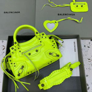Balenciaga Neo Cagole Motorcycle Bag - Lime 15502 | Sandra Bags