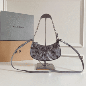 Balenciaga Le Cagole Mini Armpit Bag - Silver 59273 | Sandra Bags