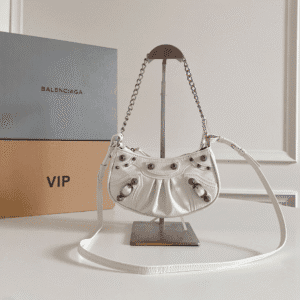 Balenciaga Le Cagole Mini Armpit Bag - White 36898 | Sandra Bags