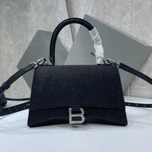 Balenciaga Heavy-Hitting Large Hourglass Bag - Black 76577 | Sandra Bags