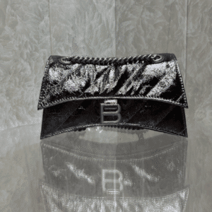 Balenciaga Crush Handbag - Shimmery Black 10570 | Sandra Bags