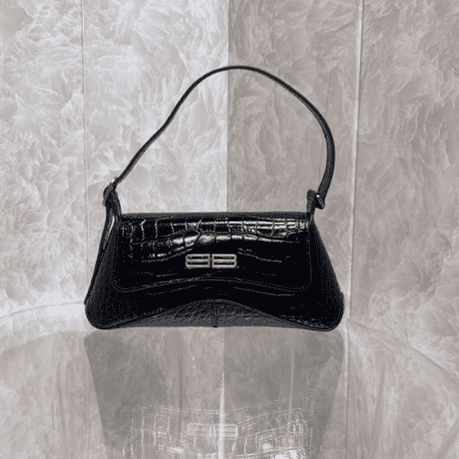 Balenciaga XX Bag Flap Small Armpit Bag - Black 16402 | Sandra Bags