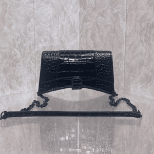 Balenciaga Hourglass Chain Bag - Black 29435 | Sandra Bags